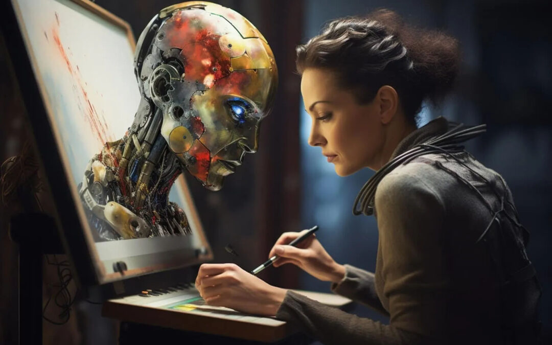 AI art controversy – digital painting created by artificial intelligence sparking debate about creativity, originality, and copyright.