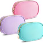 PU leather waterproof travel cosmetic bag set